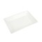 Smarty Had A Party 9" x 13" White Rectangular with Groove Rim Plastic Serving Trays (24 Trays), 24PK 7913-CASE - alternate 1
